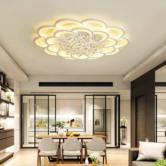 Plafonniers en cristal modernes de LED pour la lampe de plafond de Deco de maison de chambre à coucher de salon