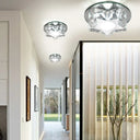 Modern Crystal Led Flush Mount Ceiling Light - Five - Pointed Star Design For Entryway Clear / White