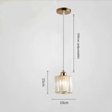 Modern Crystal Pendant Chandelier - Cylindrical Shape, Prismatic Crystals, Multi-Light Design Luna Light Studios