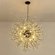 Modern Crystal Starburst Chandelier: 23.5’/31.5’ Wide 8/12 Lights White/Red And Green White / 23.5’
