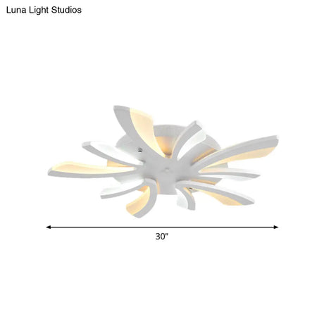 Modern Dandelion Flush Mount Light - Acrylic Ceiling Fixture With 3/5/9 Lights For Living Room In