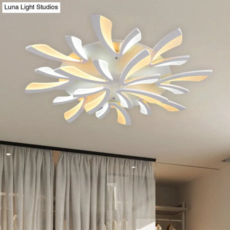 Modern Dandelion Flush Mount Light - Acrylic Ceiling Fixture With 3/5/9 Lights For Living Room In