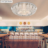 Modern Dome Crystal Ball Flush Light - 19.5’/23.5’ Wide Led Ceiling Lamp