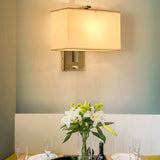 Modern Fabric Led Wall Sconce In Chrome - Stylish Lighting For Living Room / B