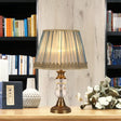 Modern Flared Fabric Desk Lamp With Metallic Base - 1 Head Gold Table Light