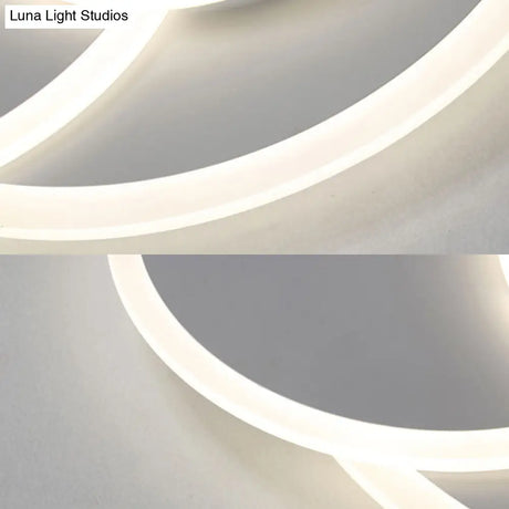 Modern Flush Mount Led Ceiling Lamp For Bedrooms - 19’/23’ Wide Stepless Dimming Remote Control