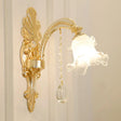 Modern Frosted Glass Pendant Lamp With Crystal Ball – Elegant Gold Corridor Chandelier 1 /