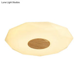 Modern Geometric Acrylic Flush Mount Led Light - 14.5’/18.5’/22.5’ W Warm/White/3 Color Options