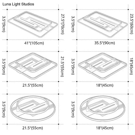 Modern Geometric Flush Mount Ceiling Light For Living Room