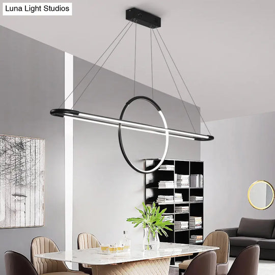 Modern Geometric Island Pendant Light Fixture With Led Metal Ceiling Dining Room Artistic Lighting