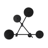 Modern Geometric Led Wall Light Fixture For Living Room - Metallic Mounted Lamp