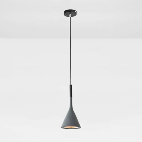 Modern Geometric Resin Hanging Lamp For Bedroom - Stylish Ceiling Lighting With 1 Bulb Grey