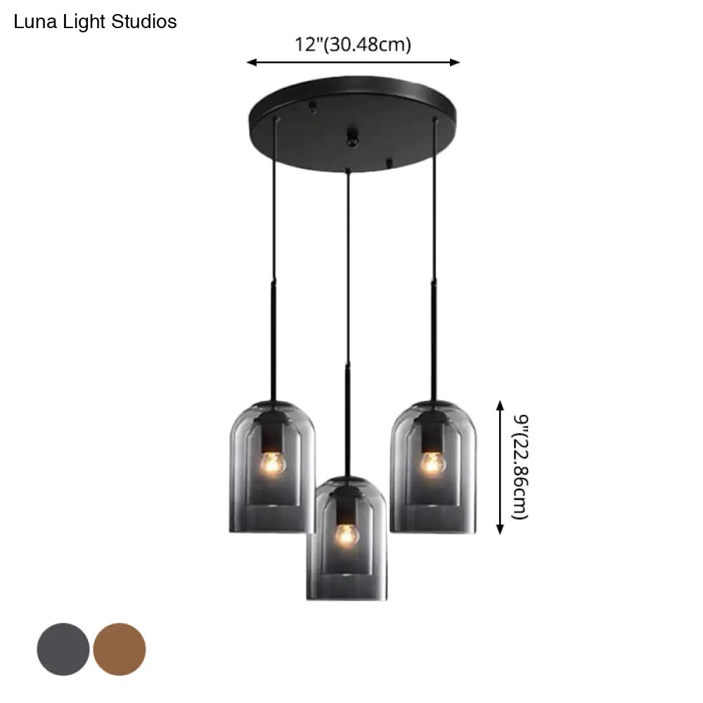 Modern Glass Pendant Ceiling Light For Bedroom - Bell Hanging Lamp