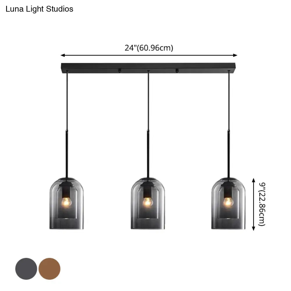 Modern Glass Pendant Ceiling Light For Bedroom - Bell Hanging Lamp
