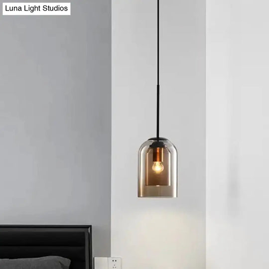 Modern Glass Bell Pendant Lamp For Stylish Bedroom Ceiling