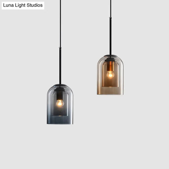 Modern Glass Pendant Ceiling Light For Bedroom - Bell Hanging Lamp
