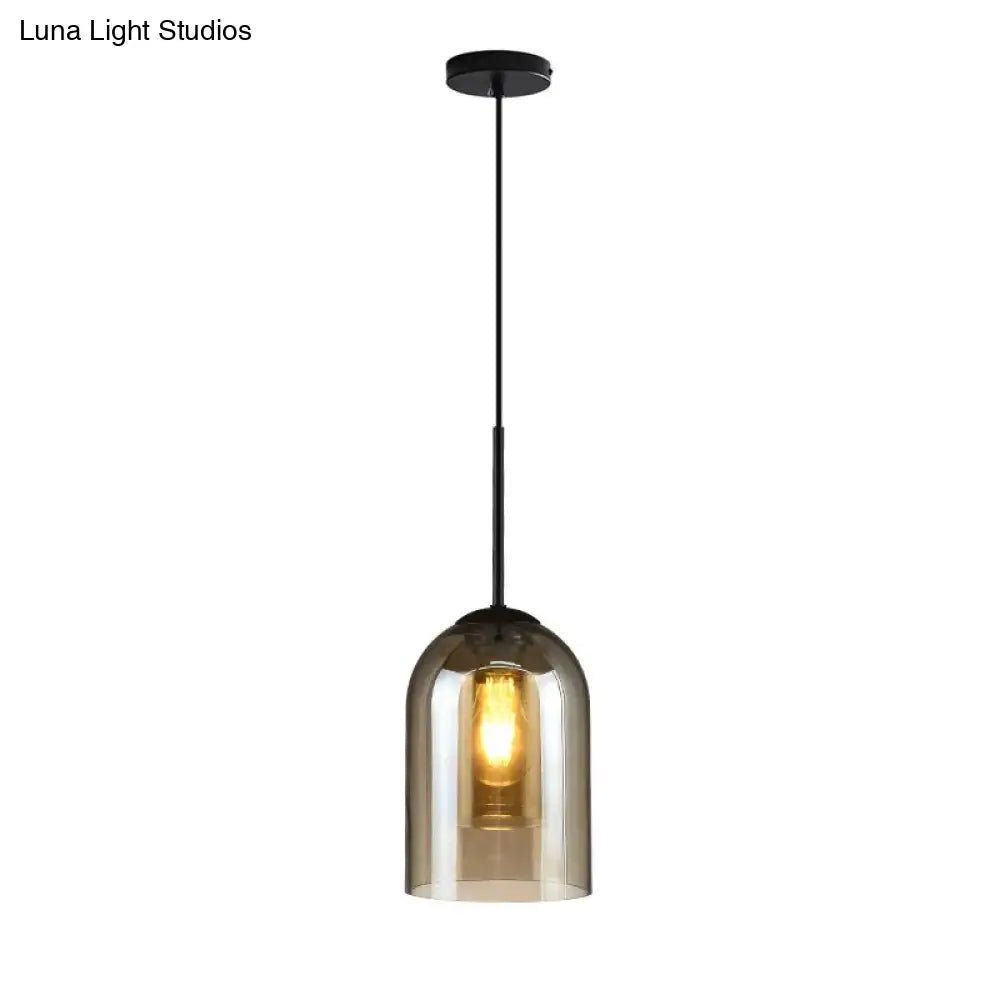 Modern Glass Pendant Ceiling Light For Bedroom - Bell Hanging Lamp