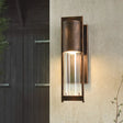 Modern Glass Black/Brass Wall Sconce With 1 Head For Industrial Style Flush Mount Brass