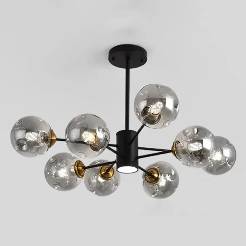 Modern Glass Bubble Chandelier Pendant Lights For Bedrooms 8 / Smoke Gray