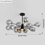 Modern Glass Bubble Chandelier Pendant Lights For Bedrooms