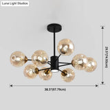Modern Glass Bubble Chandelier Pendant Lights For Bedrooms
