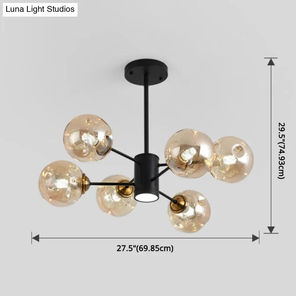 Modern Glass Bubble Chandelier Pendant Lights For Bedroom