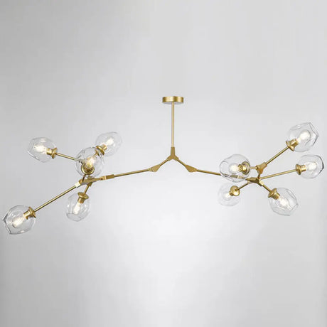 Modern Glass Chandelier For Living Room- Branching Suspension Light 10 / Gold