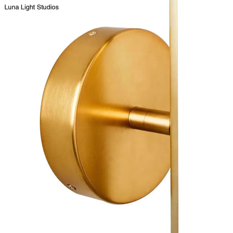 Modern Gold And Black Led Wall Sconce For Bathrooms