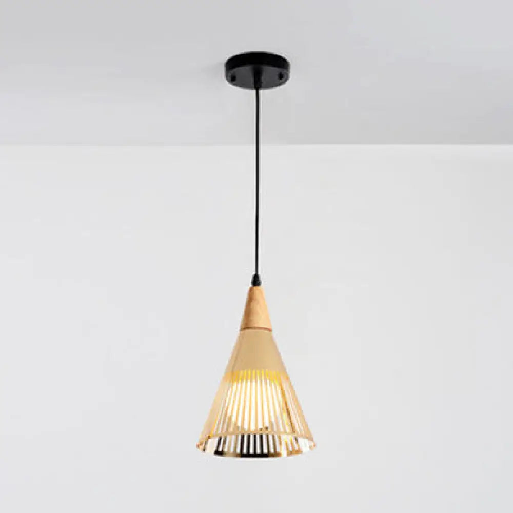Modern Gold Conical Ceiling Light For Restaurants And Cafes 1 / Round Canopy