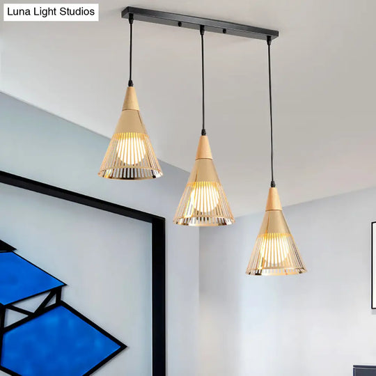 Modern Gold Metallic Conical Ceiling Light For Restaurant Cafe - Stylish Overhead Lighting