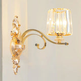 Modern Gold Crystal Cylinder Chandelier Pendant Lamp - Clear Stylish Lighting Fixture 1 /