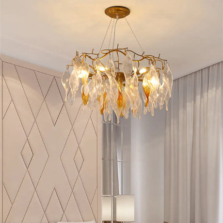 Modern Gold Led Spiral Chandelier - 6 Lights Dining Room Pendant