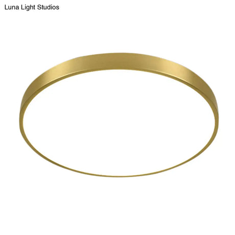 Modern Gold Metal Led Flush Mount Ceiling Lamp For Bedroom Lighting
