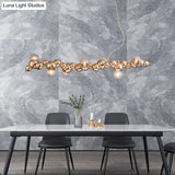 Modern Gold Metal Pendant Lighting With Glass Spherical Shade - Ideal For Dining Table Or Island