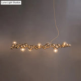 Modern Gold Metal Pendant Lighting With Glass Spherical Shade - Ideal For Dining Table Or Island