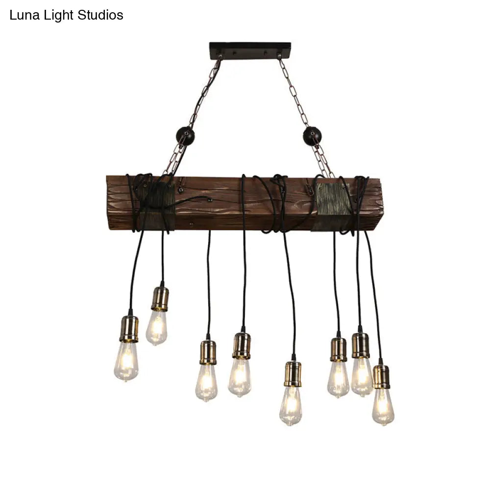 Modern Gold Pendant Light For Kitchen Island With Open Bulb Design / 31.5’