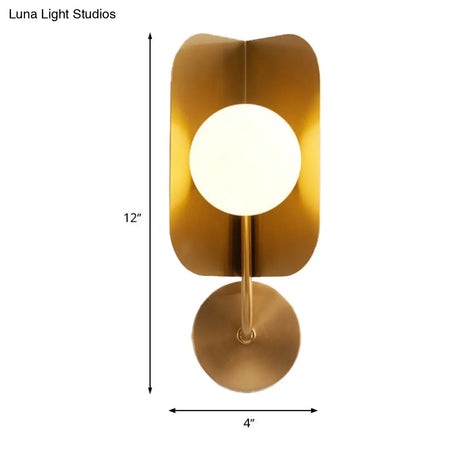 Modern Gold Sphere Metal Wall Light With Led Bulb - Stylish Mount Fixture