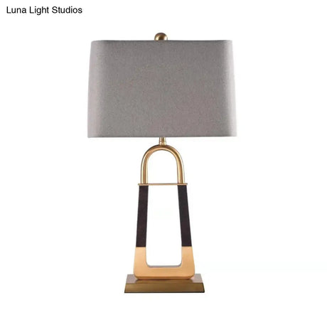 Modern Grey Study Lamp With Tapered Shade - Ideal For Bedroom And Reading