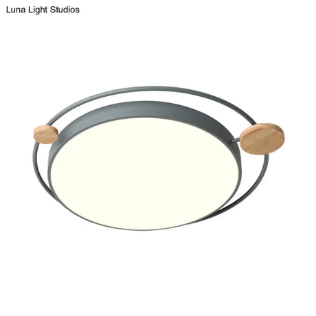 Modern Grey/White Led Flush Mount Ceiling Light Simple Style 19.5’/23.5’ Width
