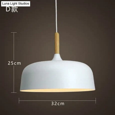Modern Hanging Ceiling Lamps Wood Aluminium E27 Pendant Lights Dining Room Table Bedside Kitchen