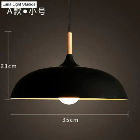 Modern Hanging Ceiling Lamps Wood Aluminium E27 Pendant Lights Dining Room Table Bedside Kitchen