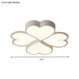 Modern Heart Shape Acrylic Flush Mount Ceiling Light - Stylish Living Room Fixture