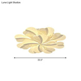 Modern Heart-Shaped Led Ceiling Lamp - Acrylic Flush Mount Light For Living Room With 5/9/15