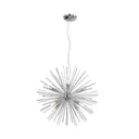 Modern Hedgehog Chandelier With Carved Metal Design For Living Room - Stylish Hanging Light Fixture