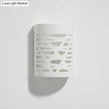 Modern Hollow Out Design 1-Light White Led Wall Sconce