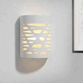 Modern Hollow Out Design 1-Light White Led Wall Sconce