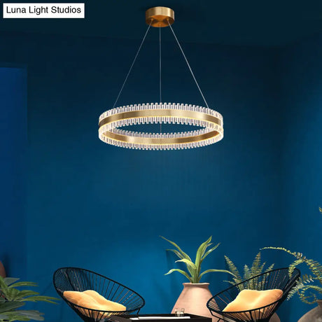 Modern Interlace Rings Chandelier - Metal Pendant Light For Living Room