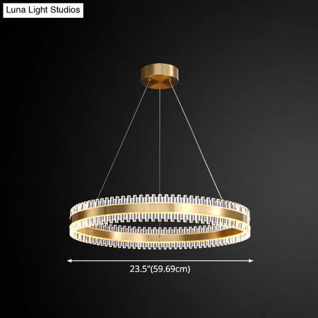Modern Interlace Rings Chandelier - Metal Pendant Light For Living Room