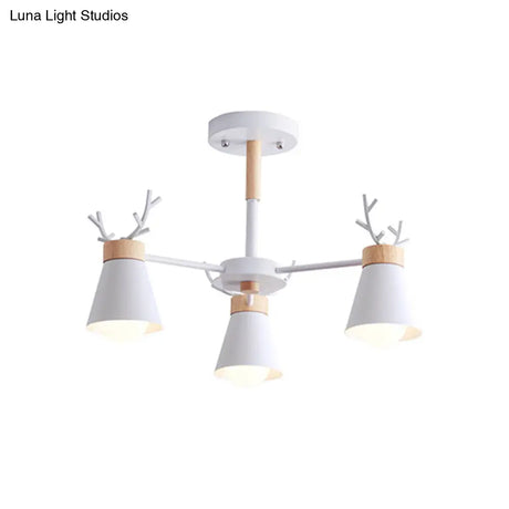 Modern Iron Deer Horn Kids Pendant Chandelier - Stylish Room Lighting Fixture