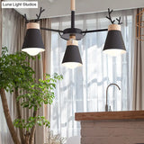 Modern Iron Deer Horn Kids Pendant Chandelier - Stylish Room Lighting Fixture